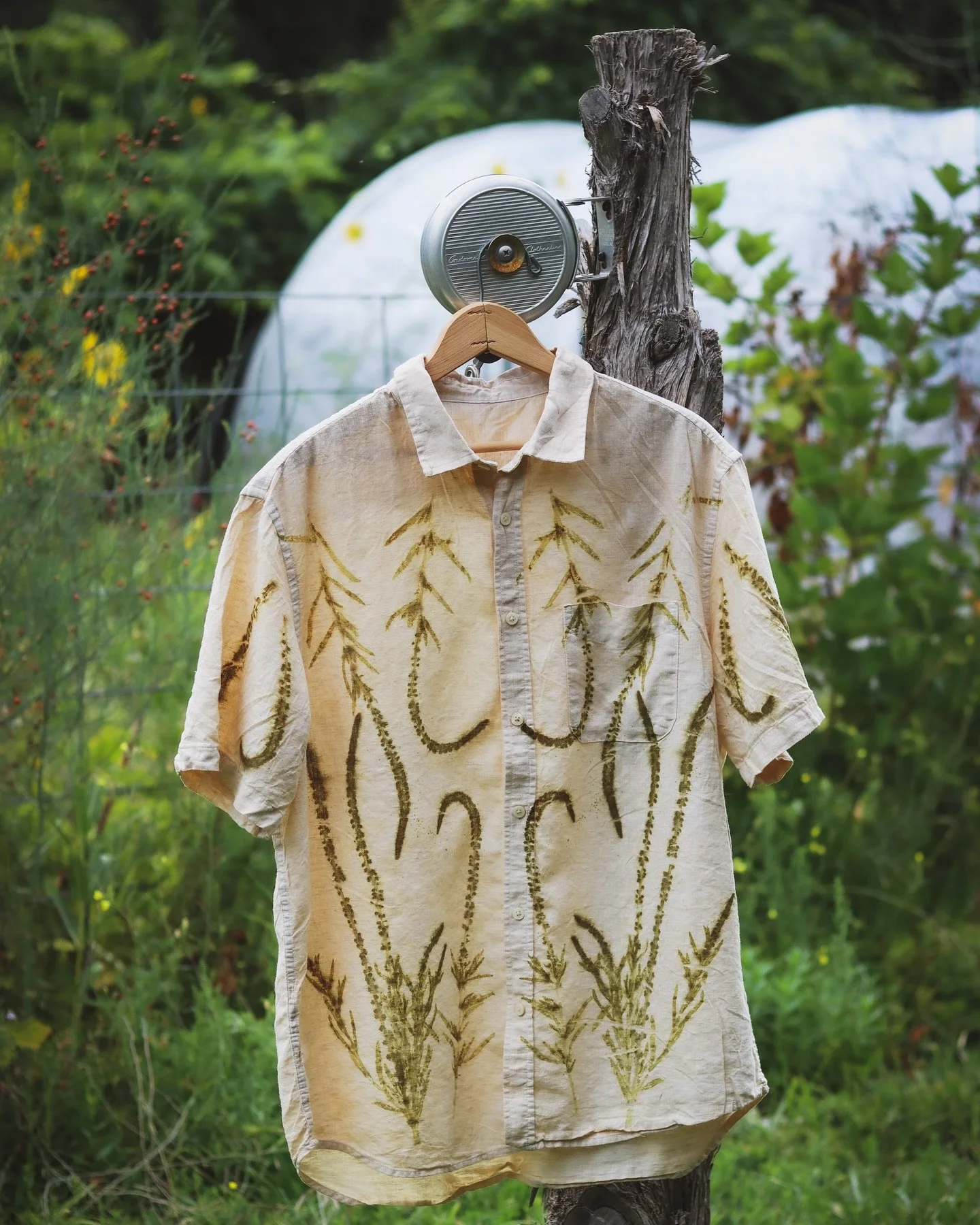 Eco-printing with weld 💛 
Inspired by the wonderfully whimsical weld prints of @thedogwooddyer