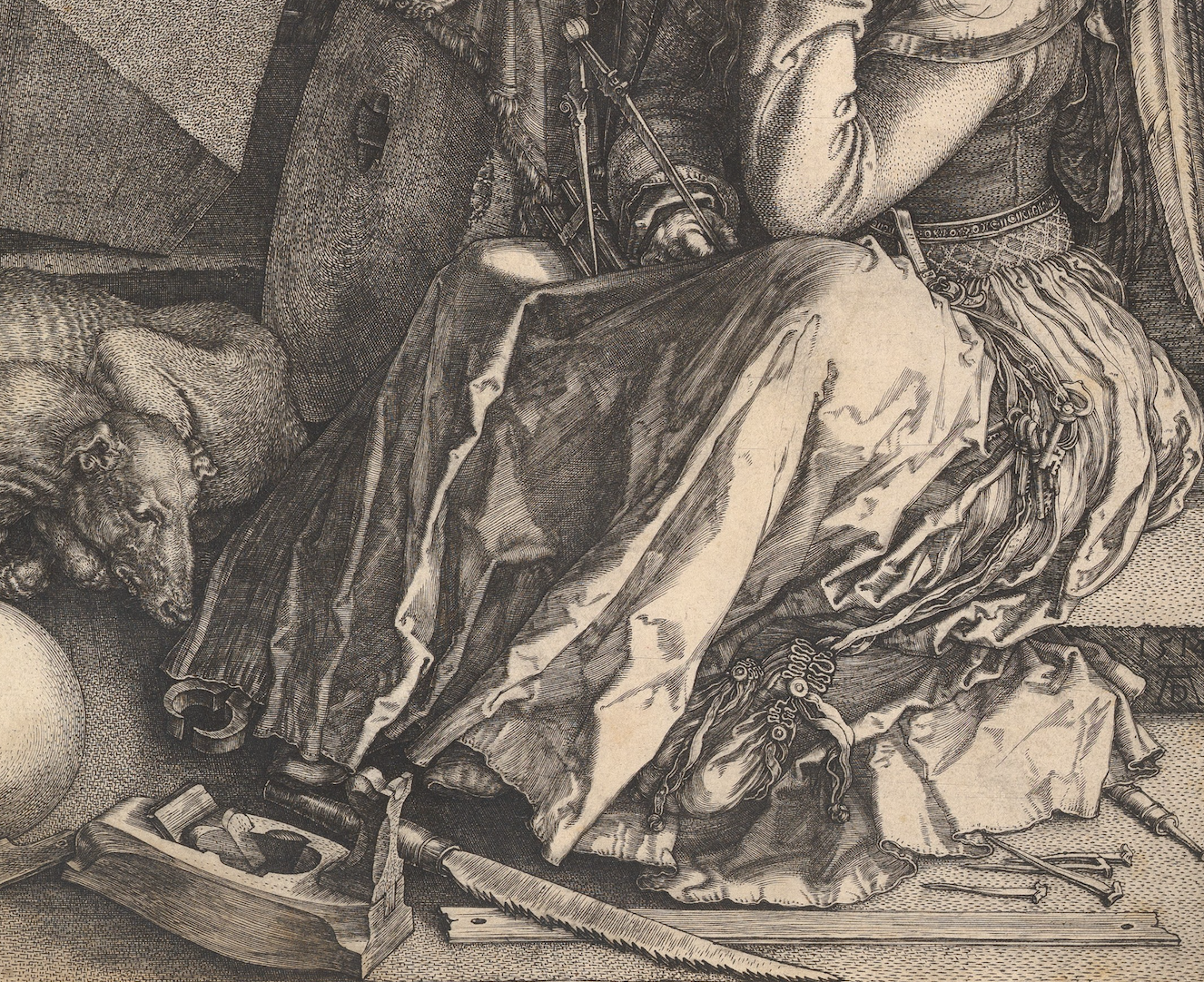 Albrecht Dürer, Melencolia I (detail), 1514.