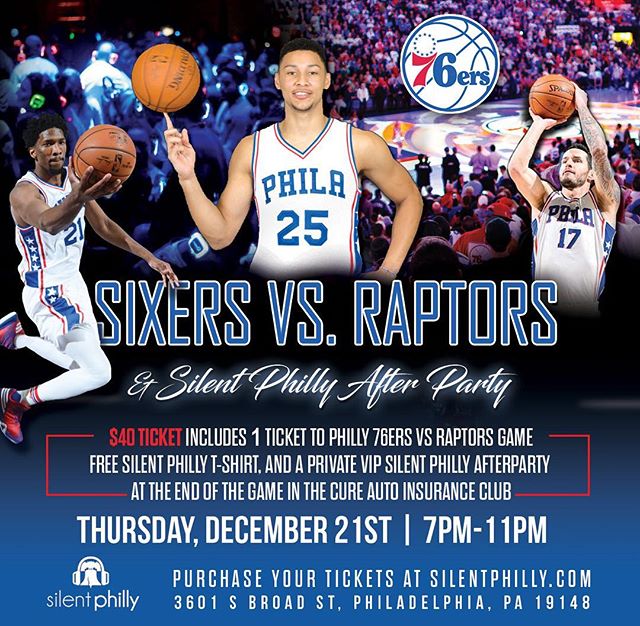 We're excited to be back with the @sixers this month and offering an amazing ticket package! Get you tix here https://groupmatics.events/event/Silentphilly #silentphilly #silentoutings #nba#basketball#76ers #visitphilly