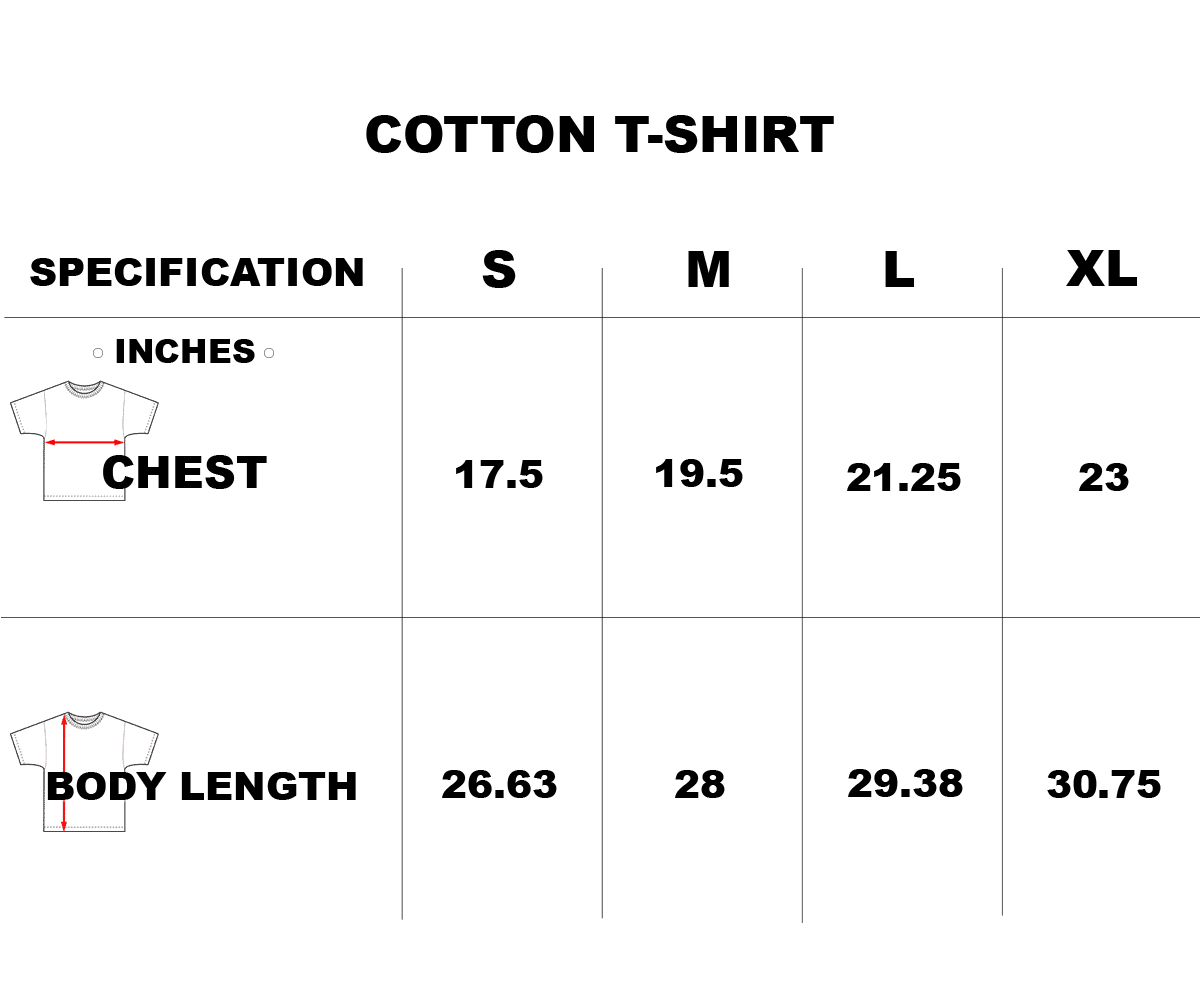Size chart — Kevin Carter