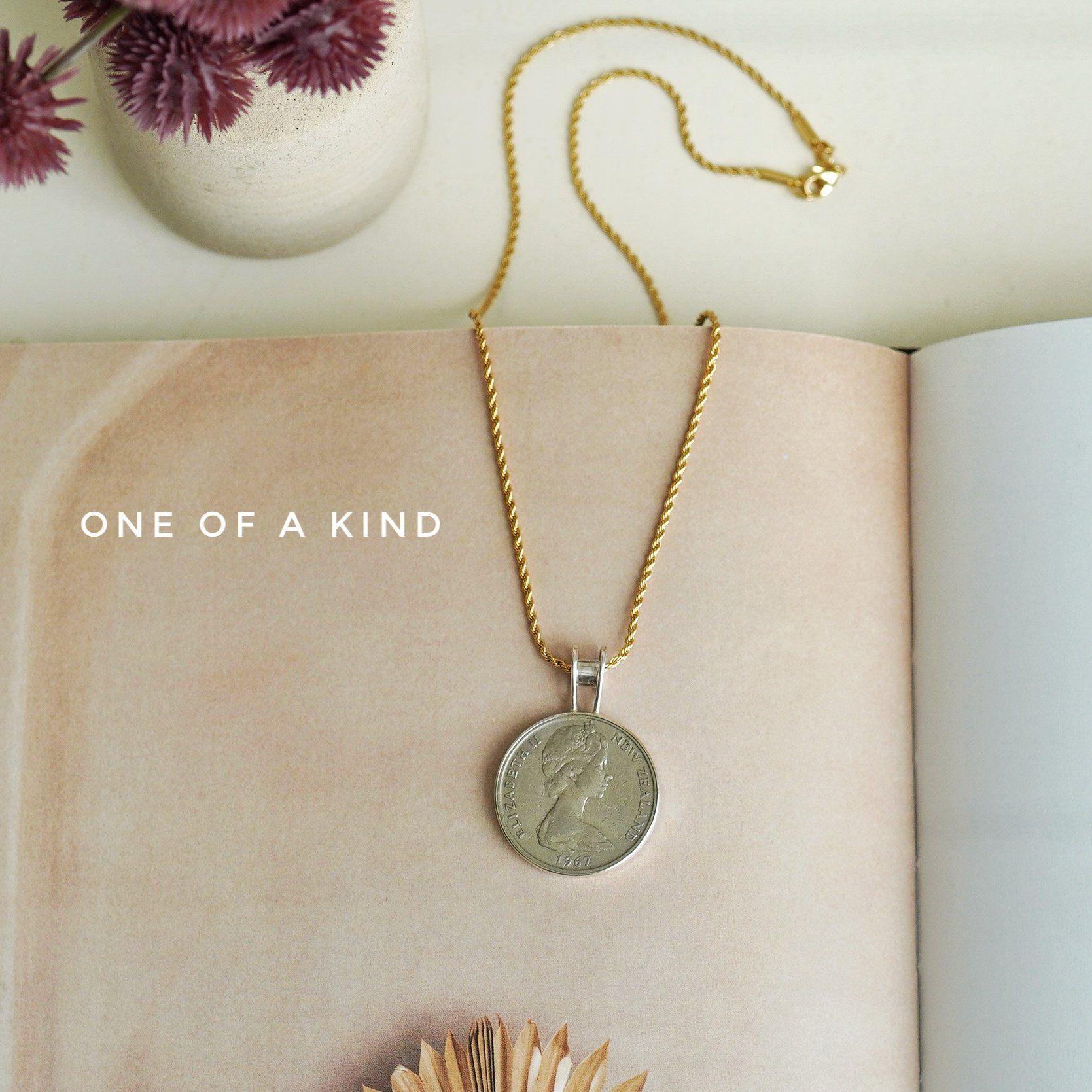 1967 Queen Elizabeth Coin Necklace
