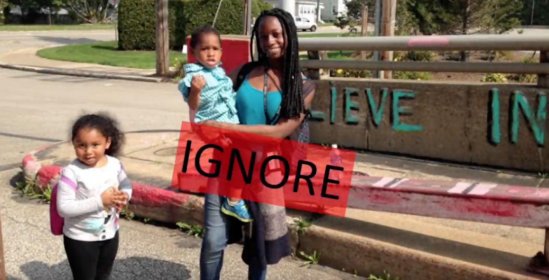 One of the many Eastside families happily walking on the Viaduct who are now forced to walk along a 4-lane arterial highway, Rt. 290 - the Bayfront Connector.