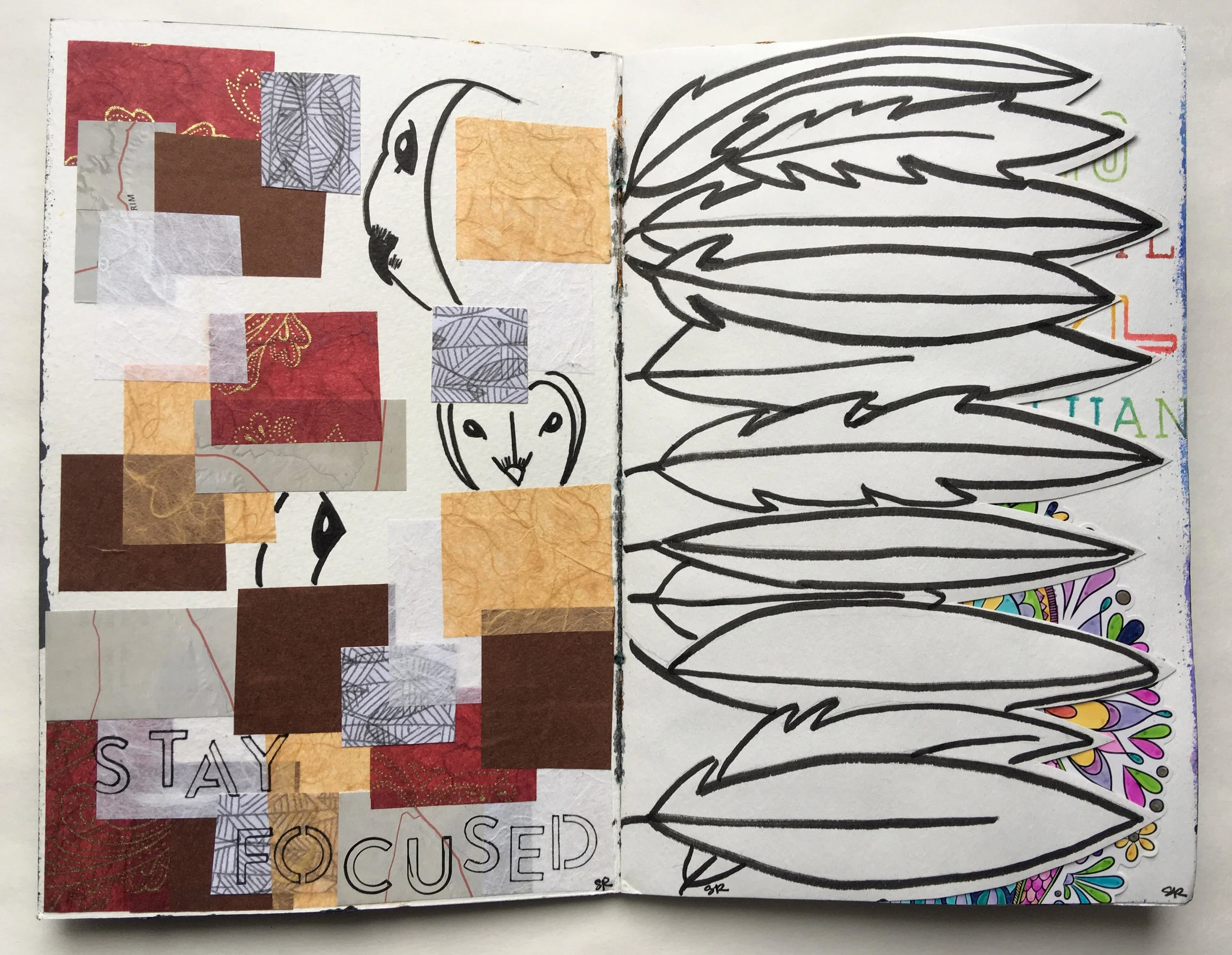 I love how Sarah was inspired by the color of owls and used paper to communicate her message. Bravo!