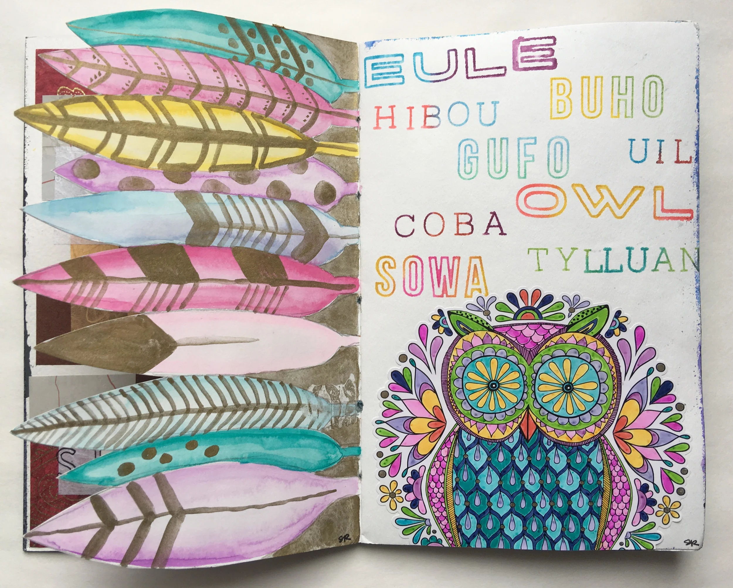 Look at how Sarah cut the edges of these feathers. I am so inspired! This opens up a whole new world of possibility!