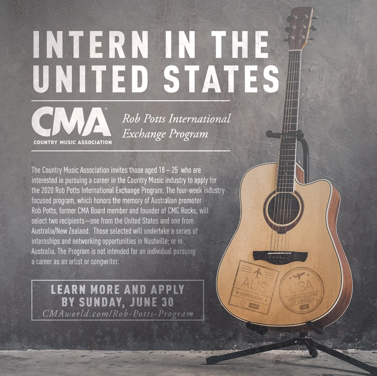 Apply Now for Rob Potts International Exchange Program