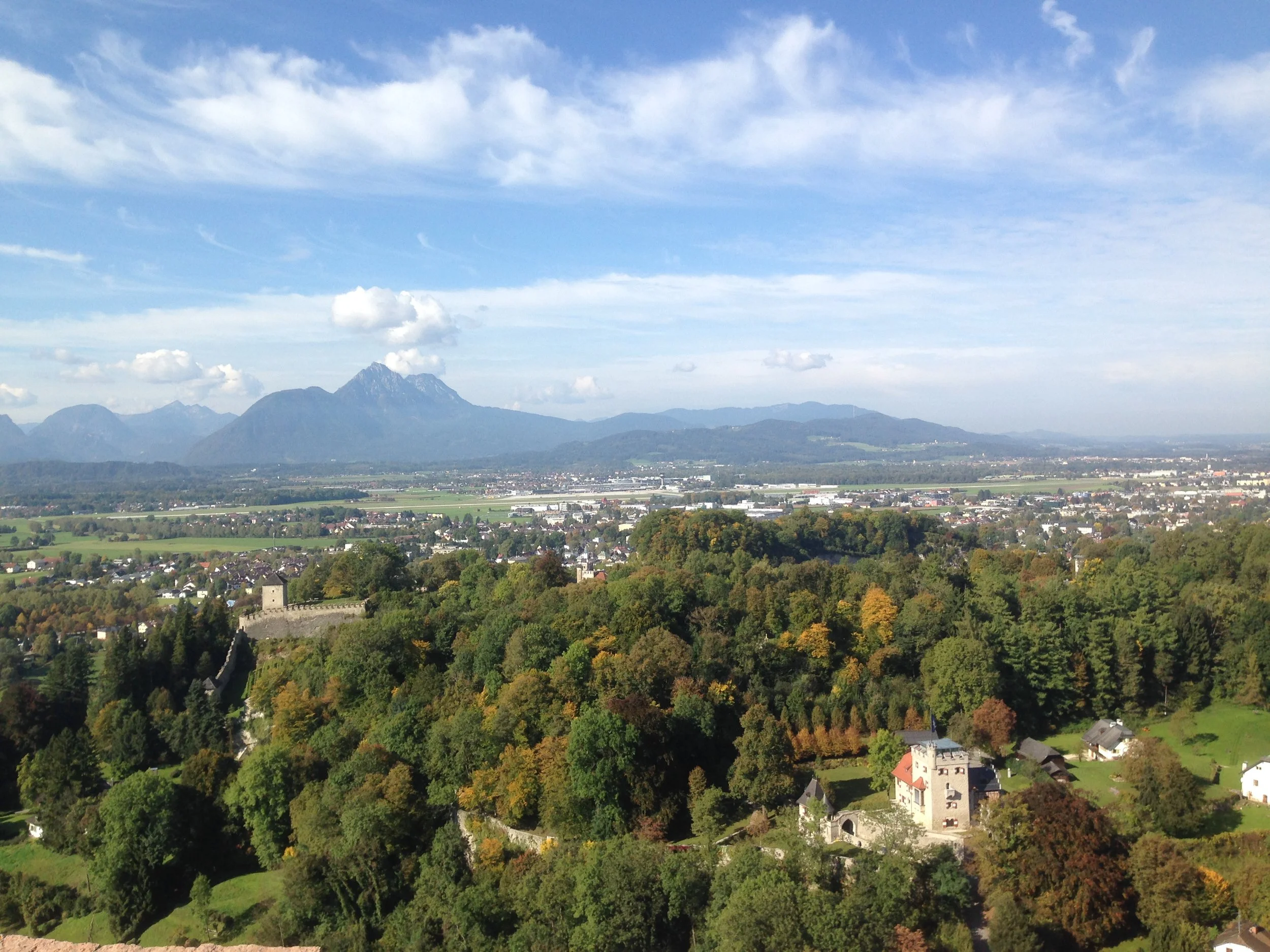 View of Salzburg from the castle.