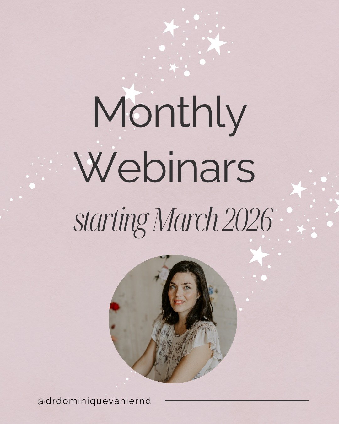 Tired of navigating through the noise and conflicting health information online? Me too.

I'm excited to now be offering free monthly live webinars starting in March 2026 on a range of important health topics.

Each session will provide evidence-info