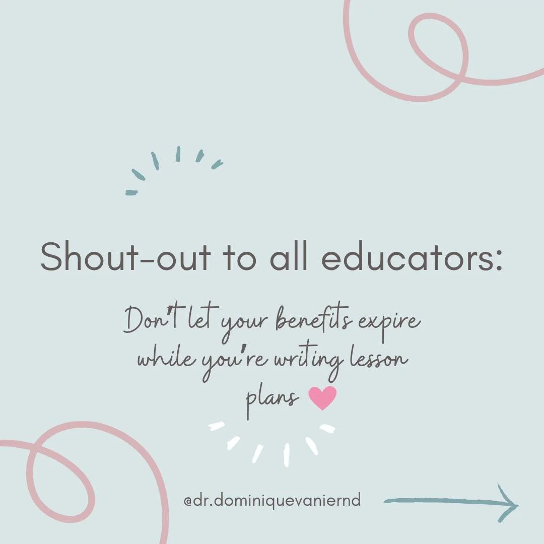 PSA for teachers: Your health benefits expire at the end of August!

If you&rsquo;ve been meaning to check in on your energy, hormones, digestion, or anything else &mdash; now&rsquo;s the time.

✅ Most plans reset in September
✅ Appointments are limi