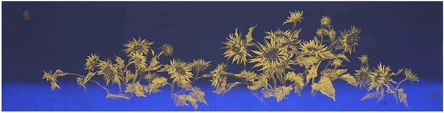 생생-해바라기.한지에 수묵채색.34x136. 2024作 copy.jpg