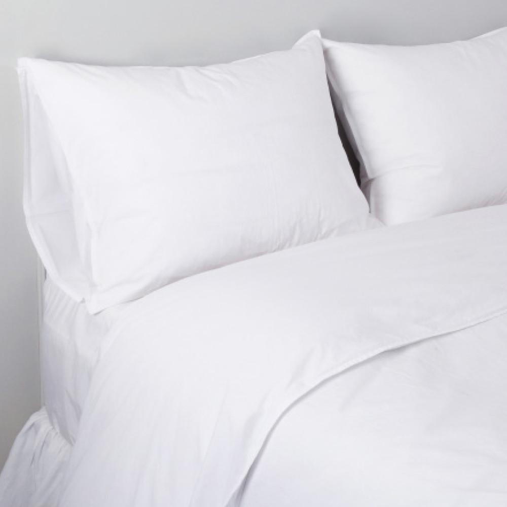 Parker Cotton Percale Duvet Set - White 