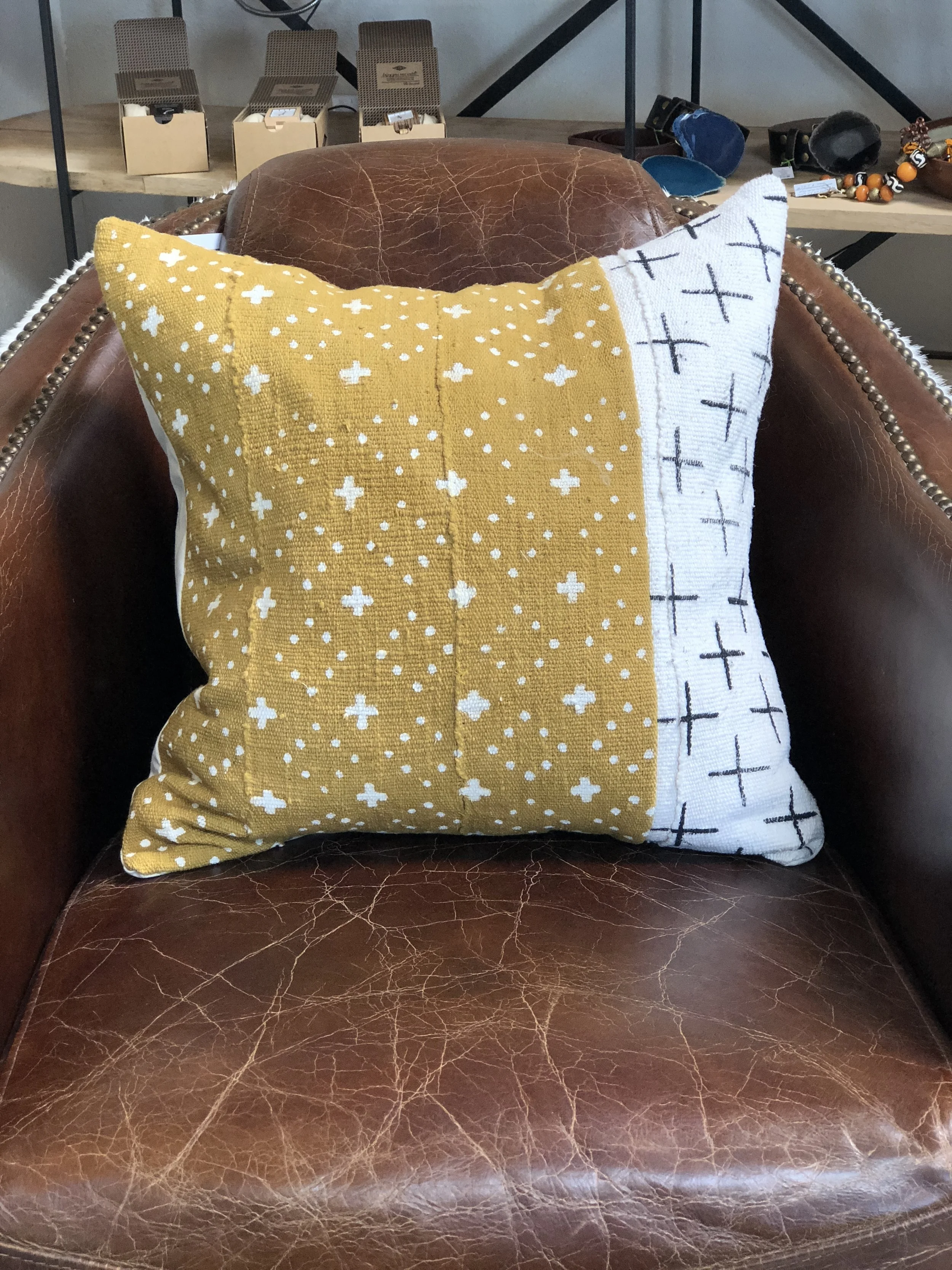 African Mud Cloth Pillow