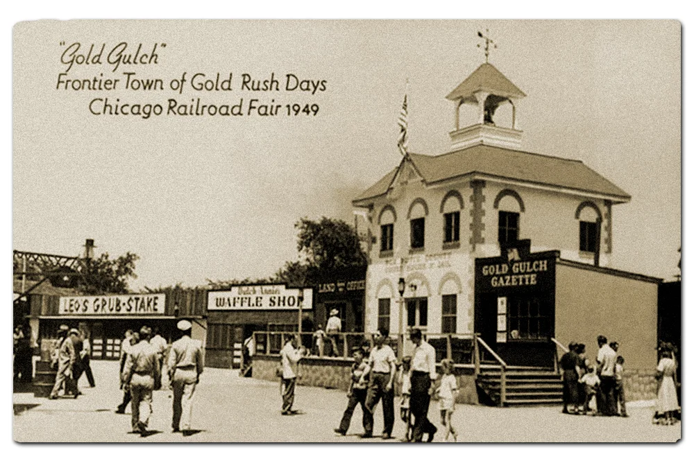 Vintage postcard, Chicago Railroad Fair.