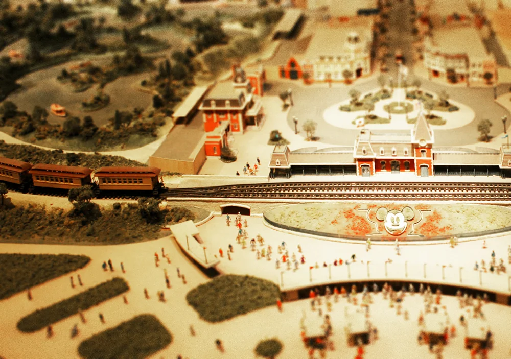 Model of the park on display at Disneyland, 2007.