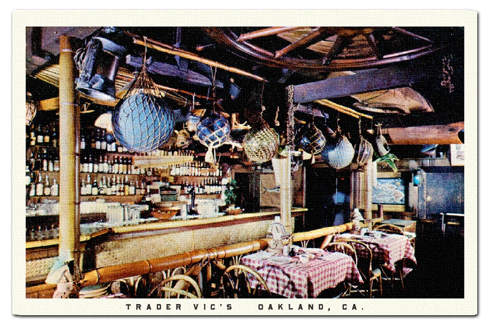 Vintage postcard, Trader Vic’s.
