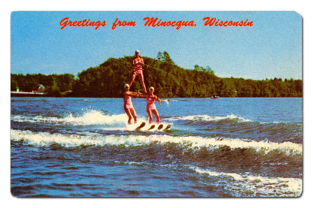 Vintage postcard, The Min-Aqua Bats.