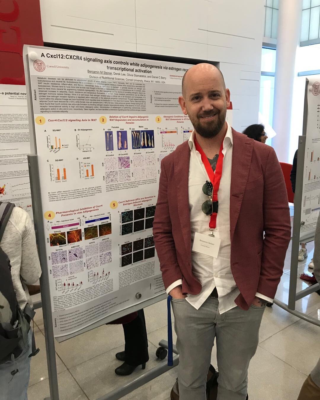 Ben at his poster at the Cornell precision nutrition symposium