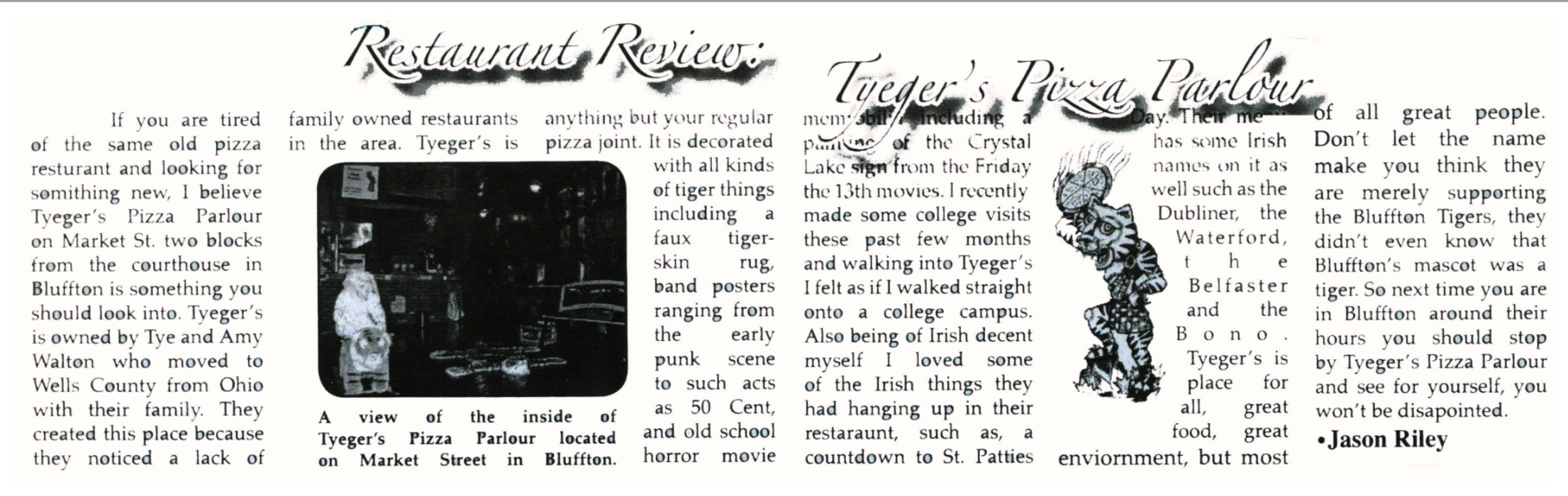 Southern Wells High School "The Circular" Restaurant Review | Jason Riley- Volume 40 Issue 4 2008