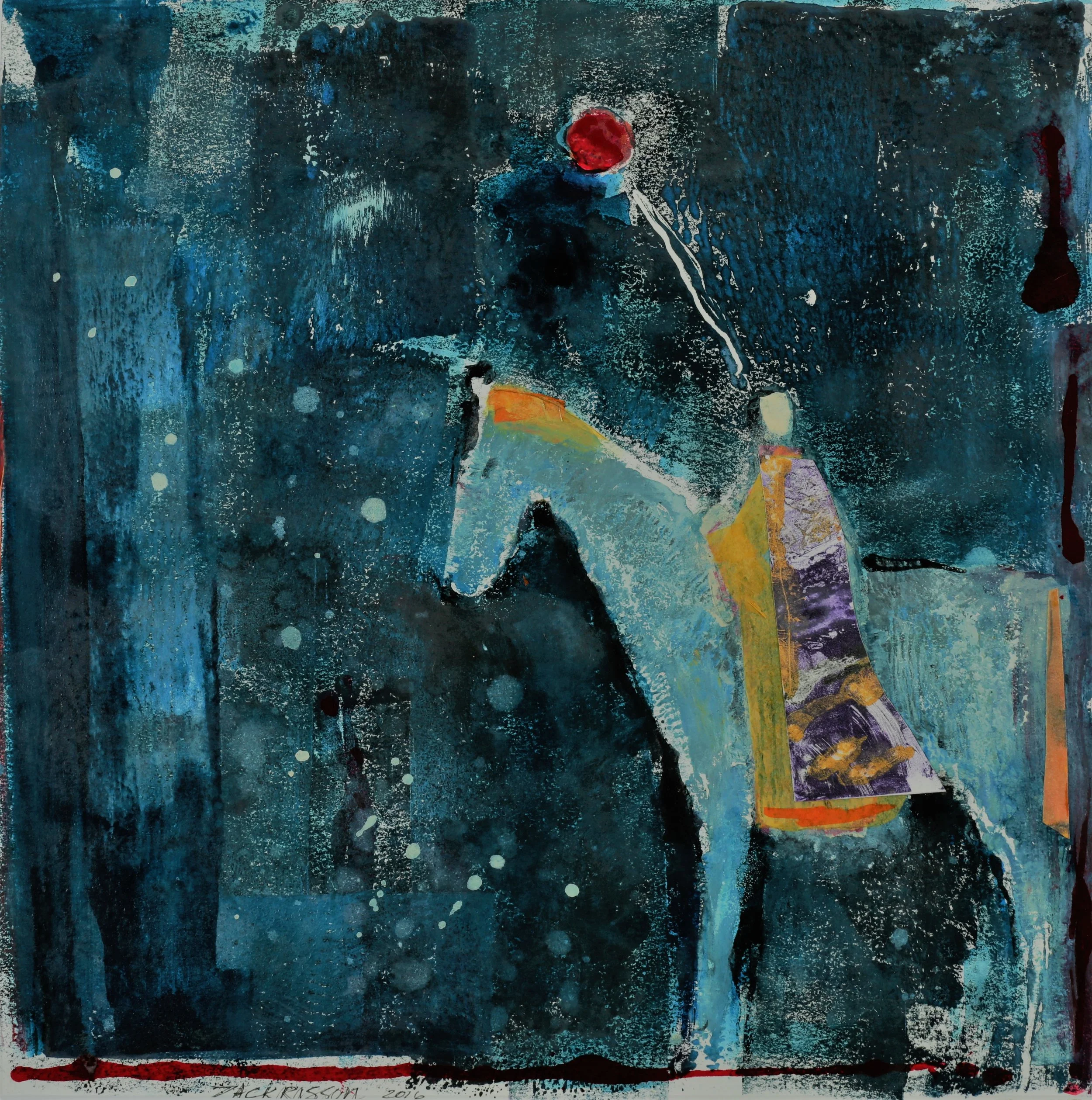 Red Balloon   20x20     mixed media       2017