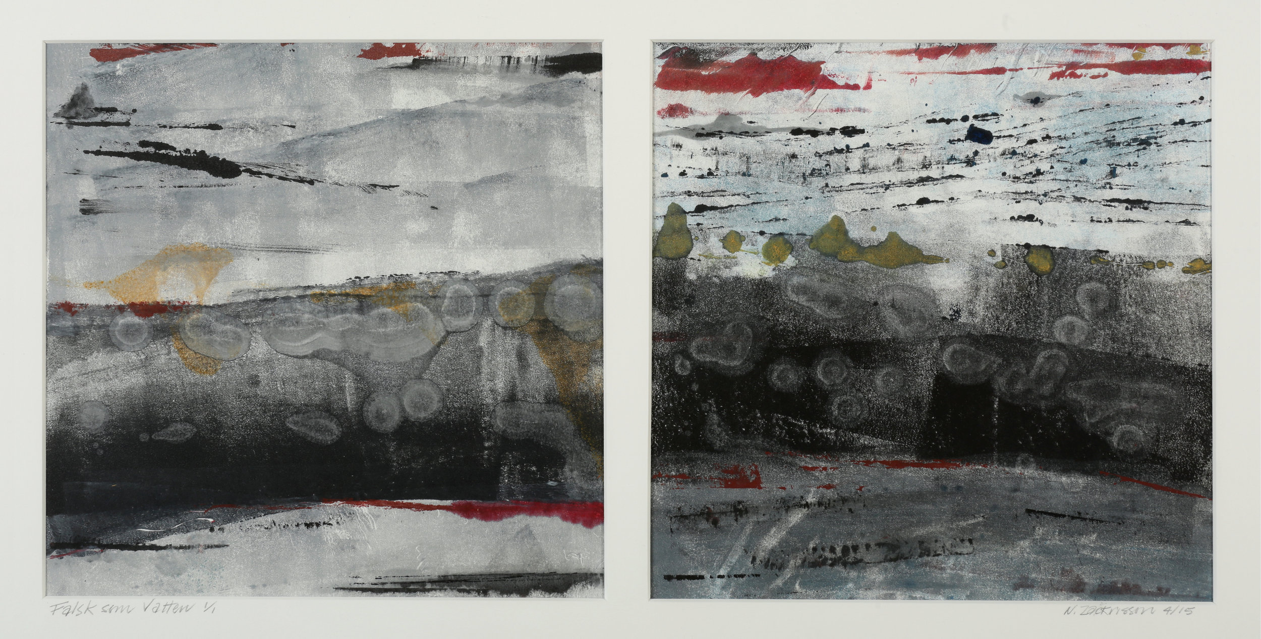 Falsk som Vatten   18x24    monotype    2014