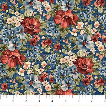 Farmhouse Sampler - Navy Packed Floral