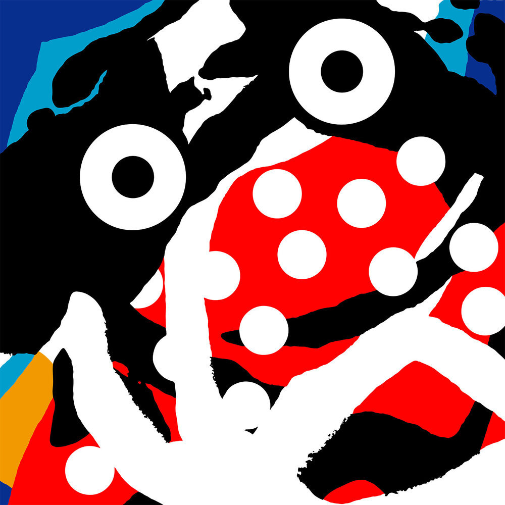 'Abstract Red Mask' - Print