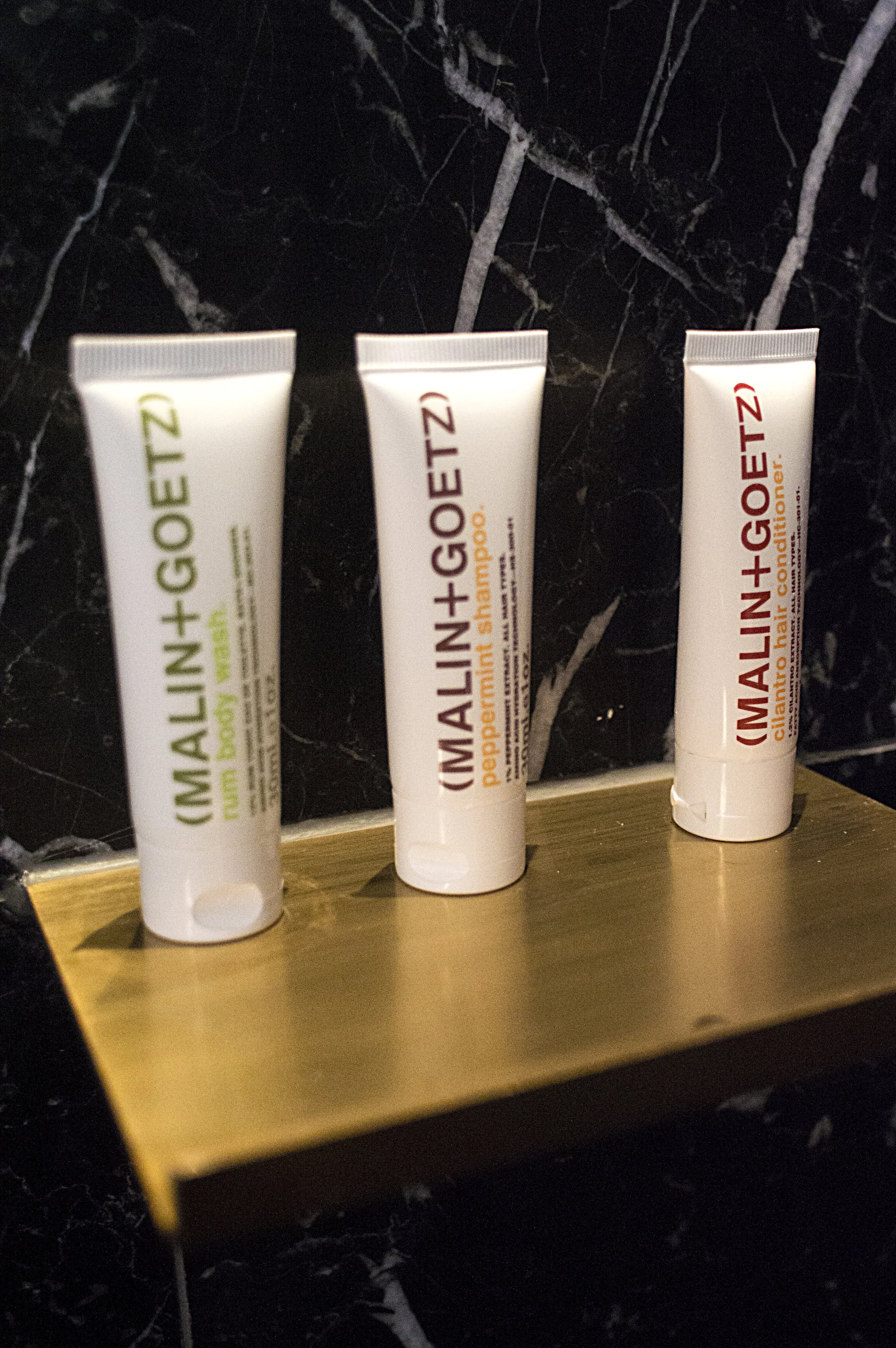 Each bathroom comes with these lovely Malin + Goetz products, which are absolutely heavenly.