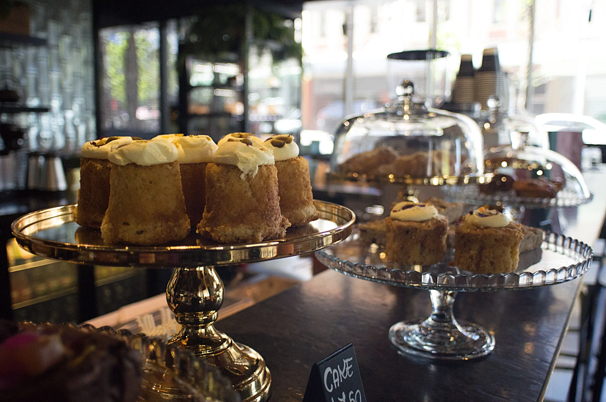 An abundance of cakes in the QT lobby!