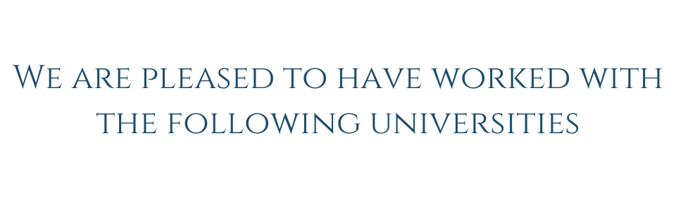 We are pleased to have worked with the following universities.png