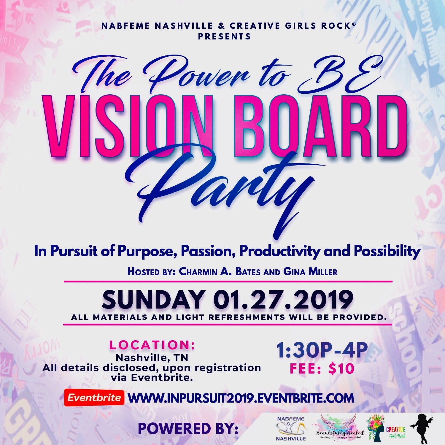 vision board party invitation Vision board party invitation template ...