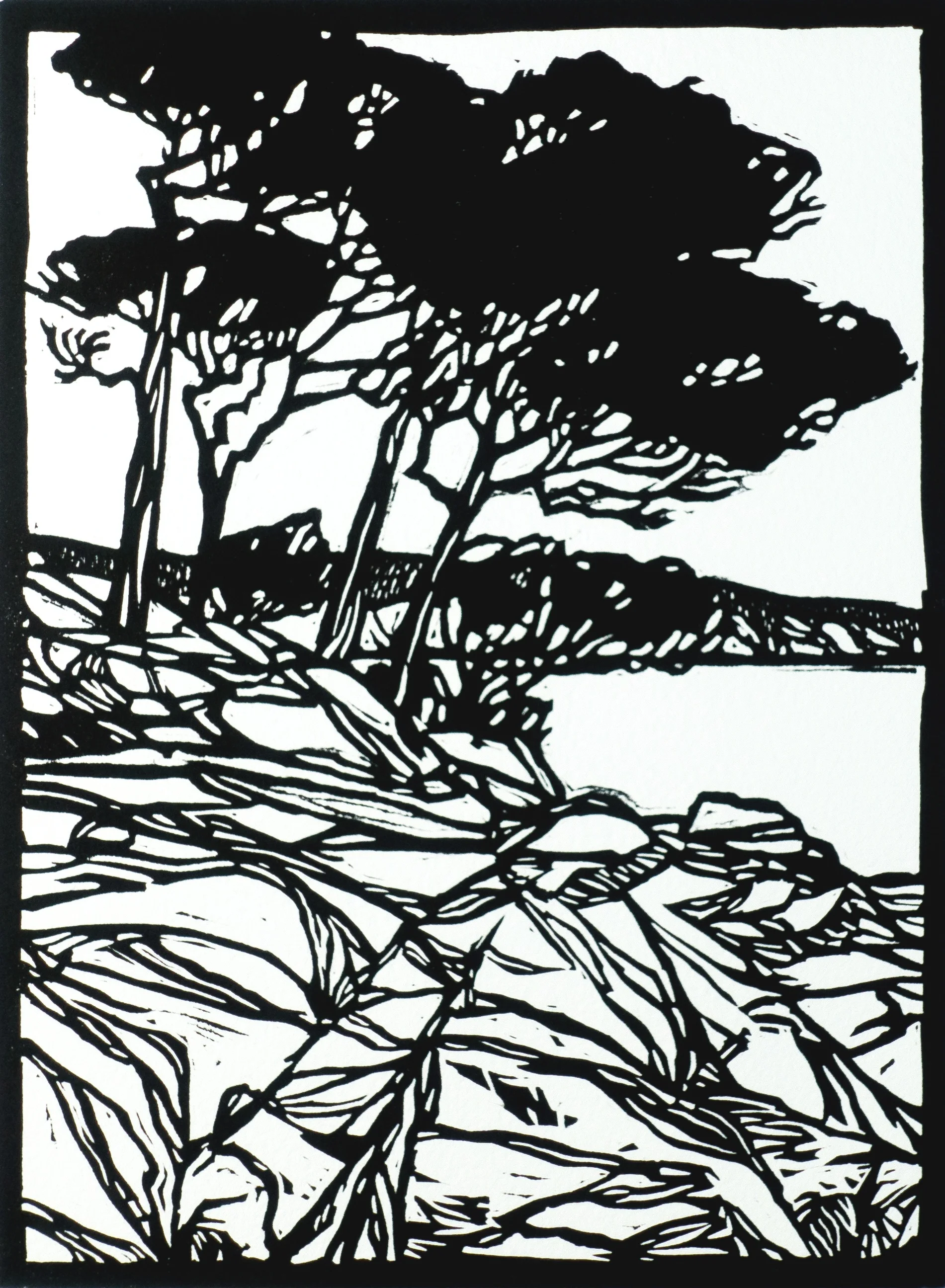 "Tenacity" original linocut. 7 x 9" $50