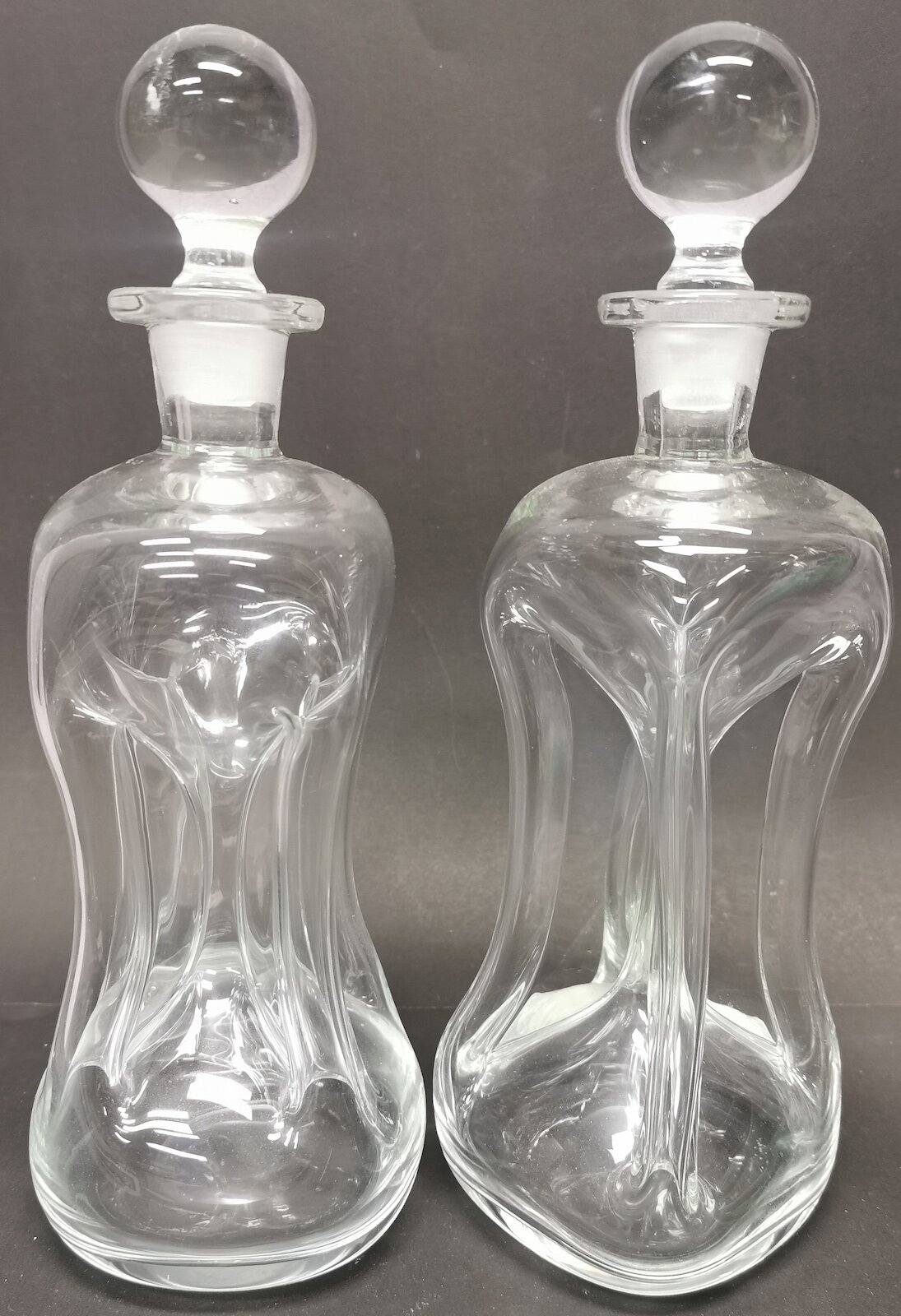 PAIR DANISH DECANTERS