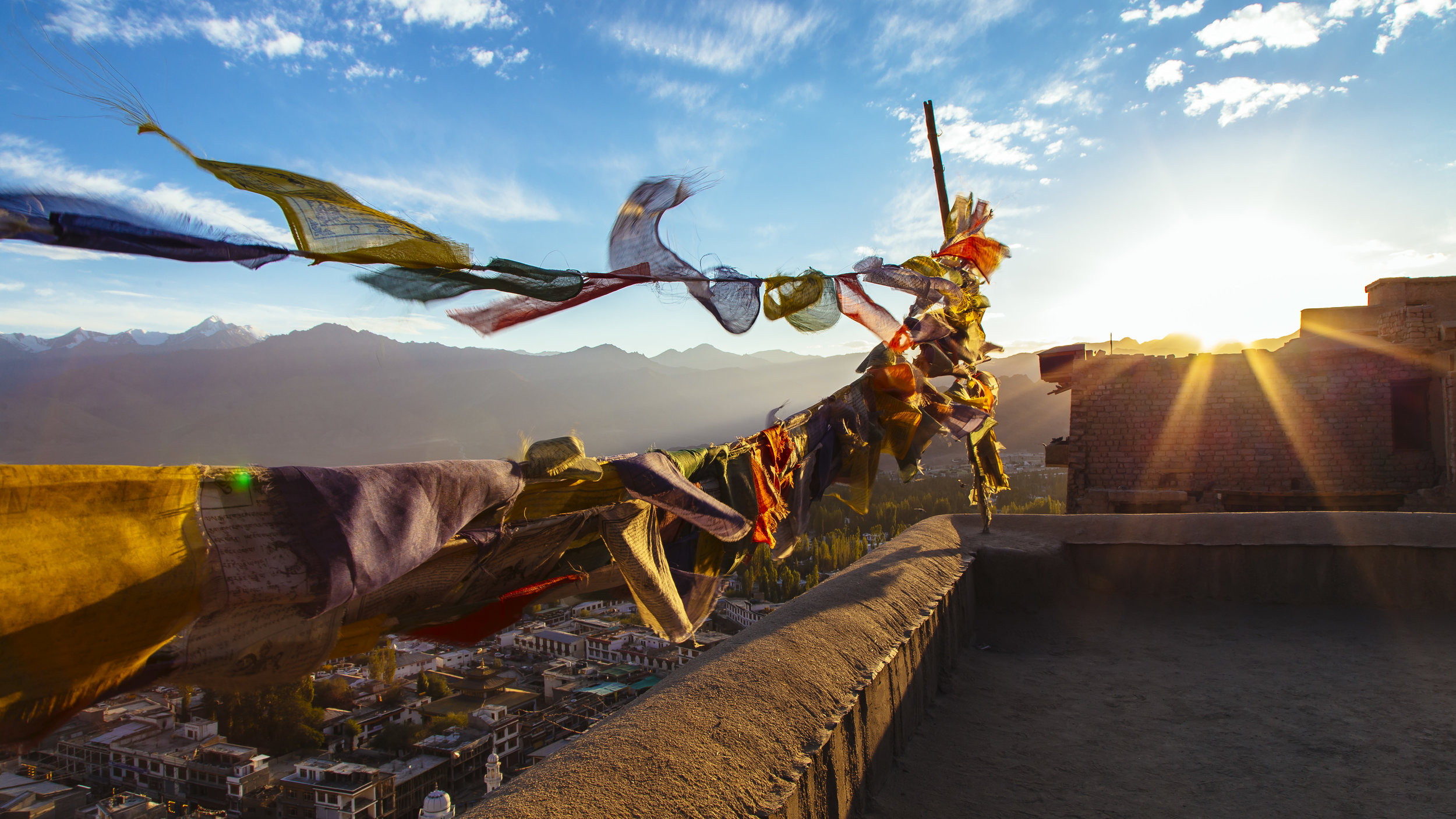 A Himalayan Sunset in Leh city - Ladakh, India.