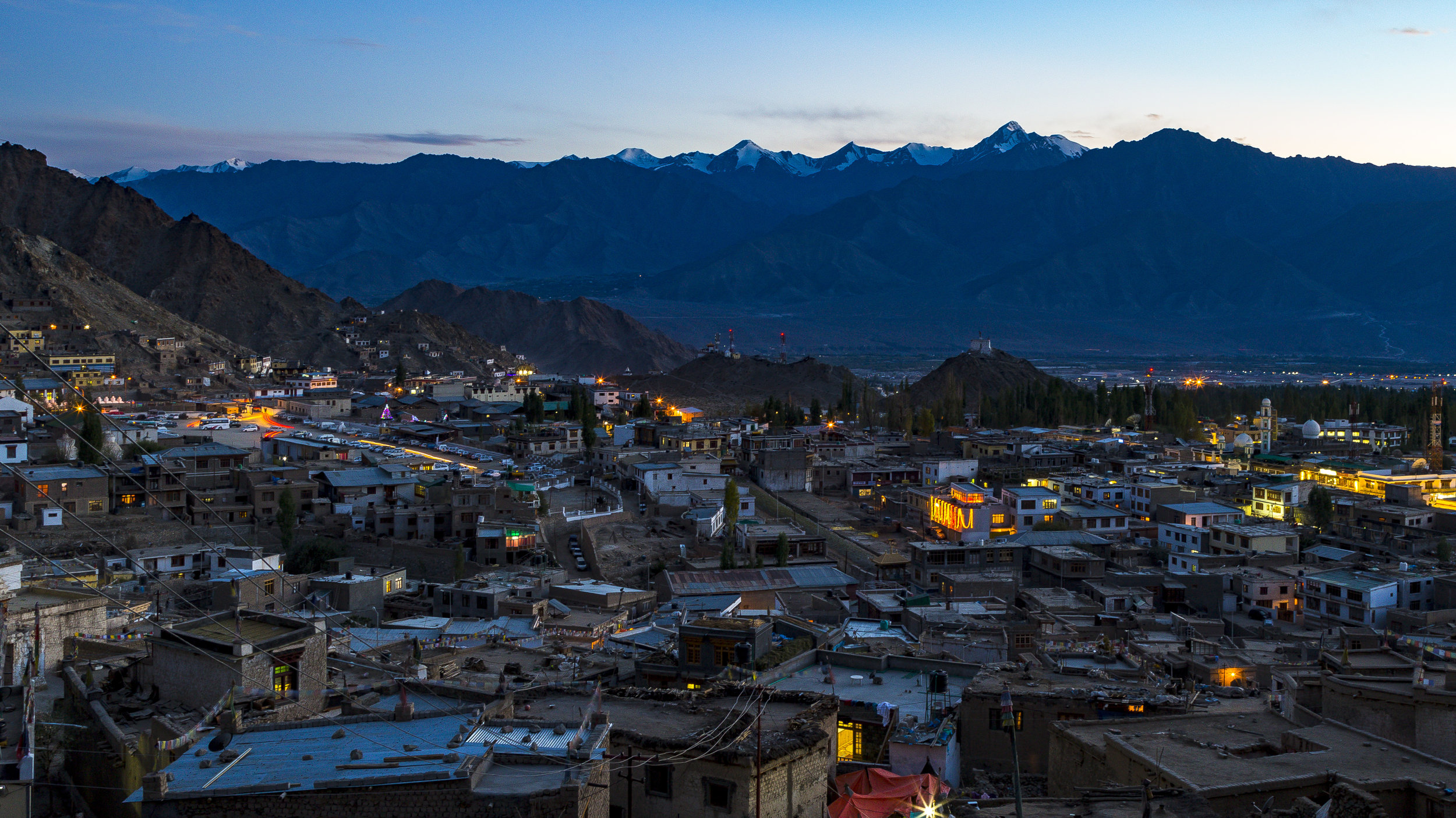Leh Town at dusk