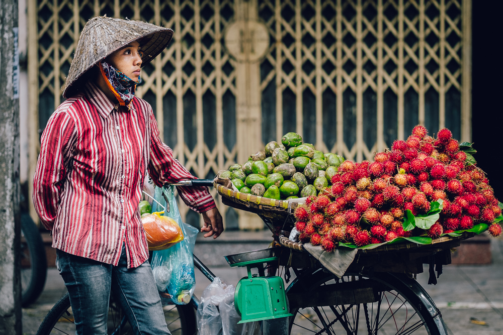 Fruit seller in Hanoi