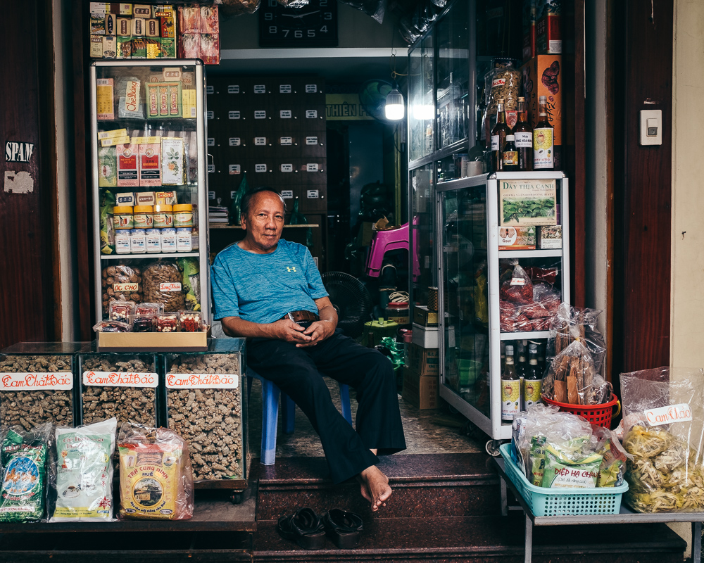 Herbal medicine store in Hanoi old quarter