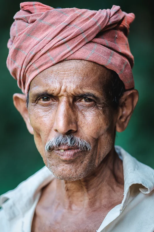A farmer in the mountainous region of Sri Lanka - Enhance Details applied.