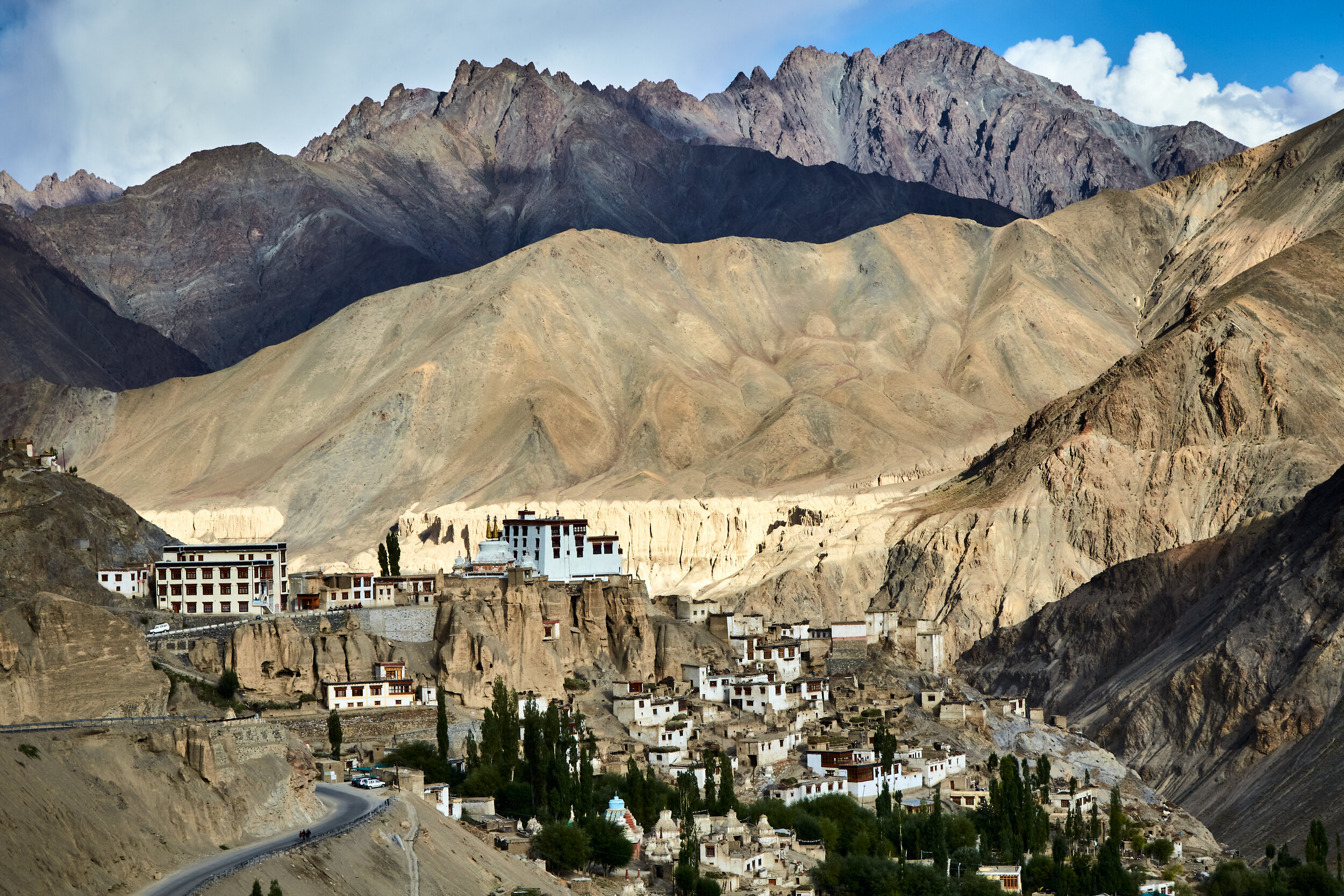  Lamayaru monastery, one of the prominent monastery complex in Ladakh surrounded by Himalayan landscape. 