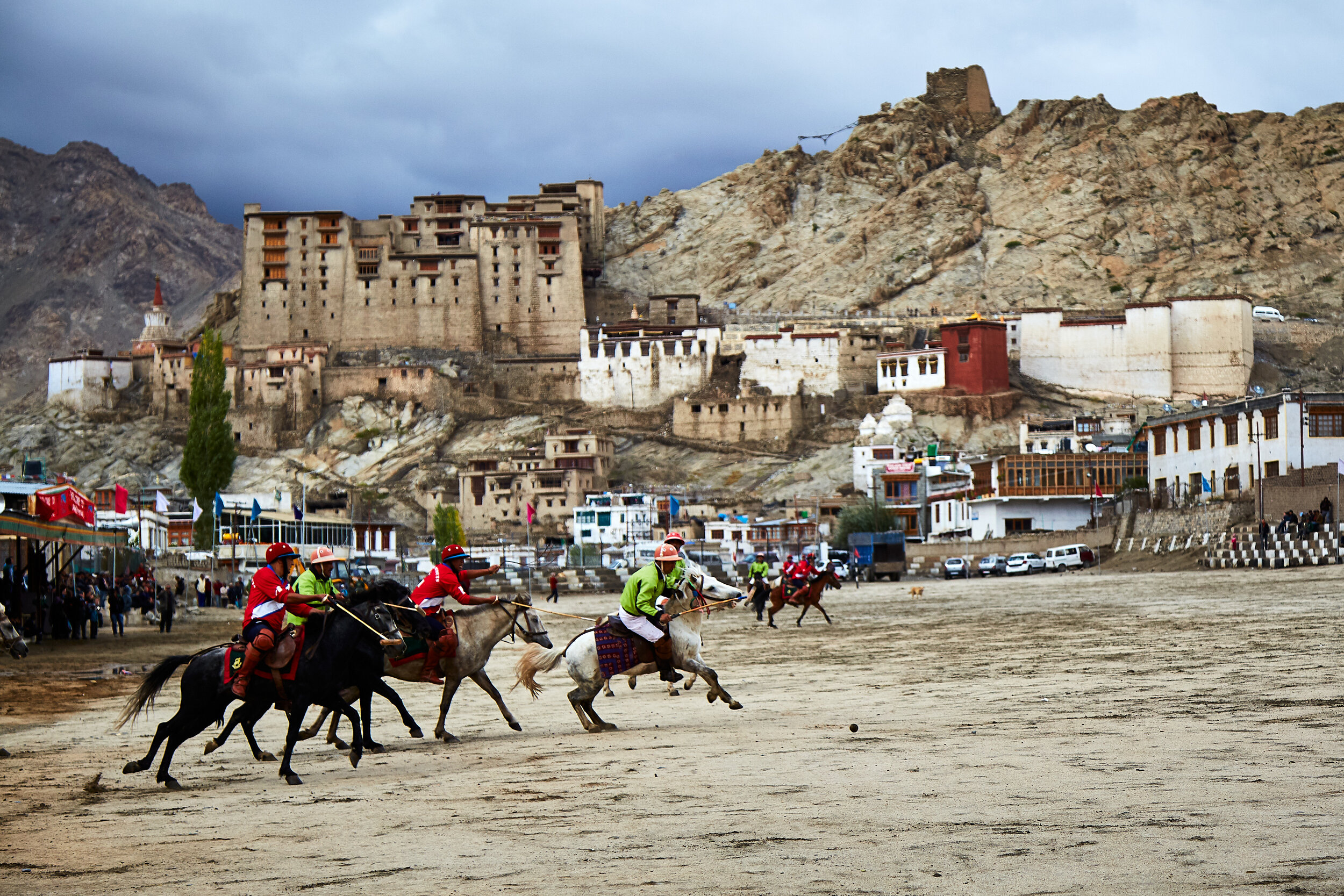  An annual polo game being played at the capital city of Leh.  