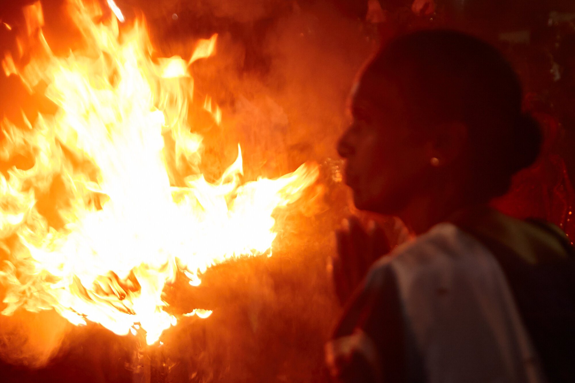  Fire plays an important role in Hindu worships. It resembles energy and people continued to put camphor so the fire will continue, thus the collective energy. 