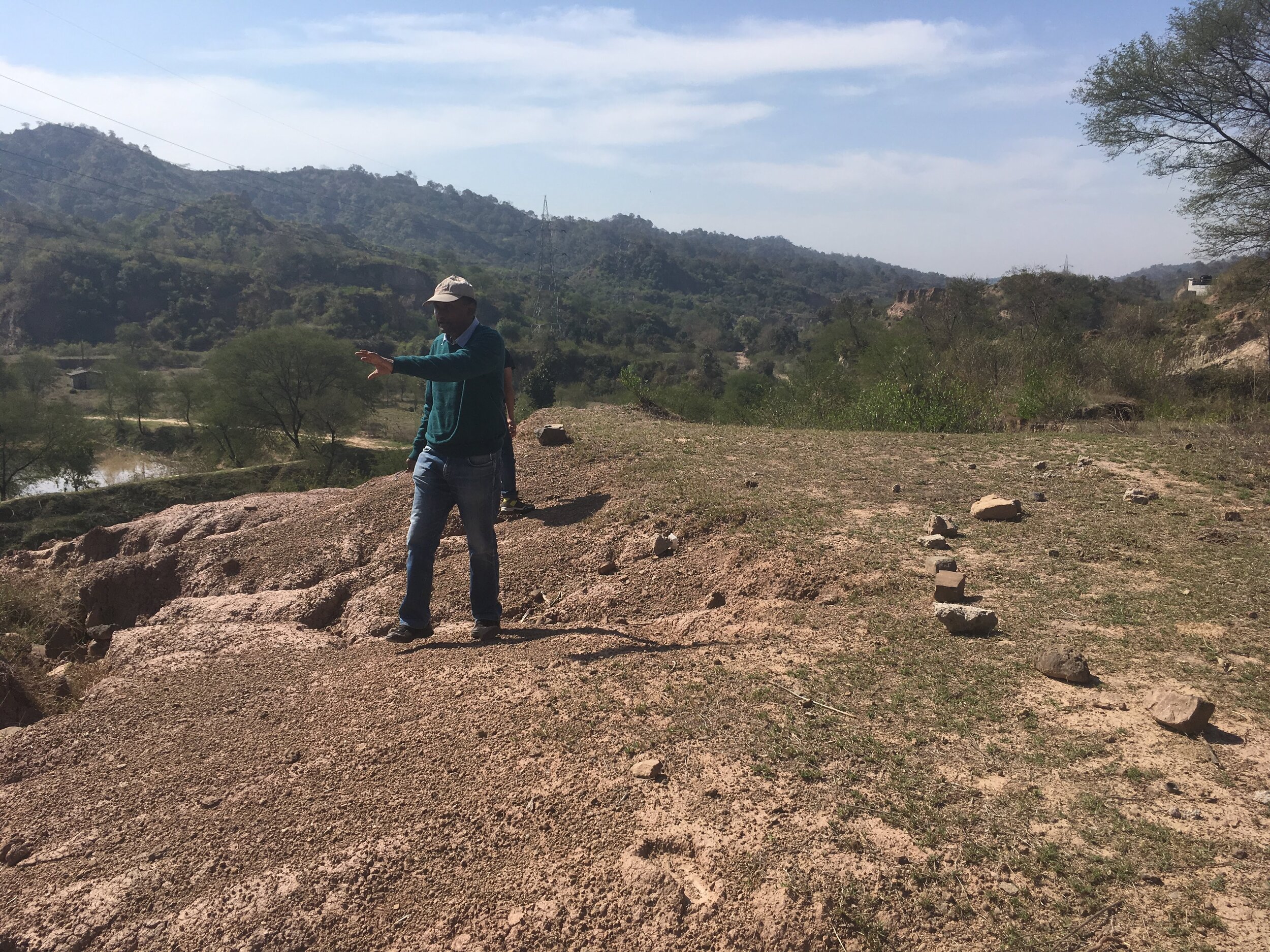 Palaeontologist Rajeev Patnaik searches for fossils.