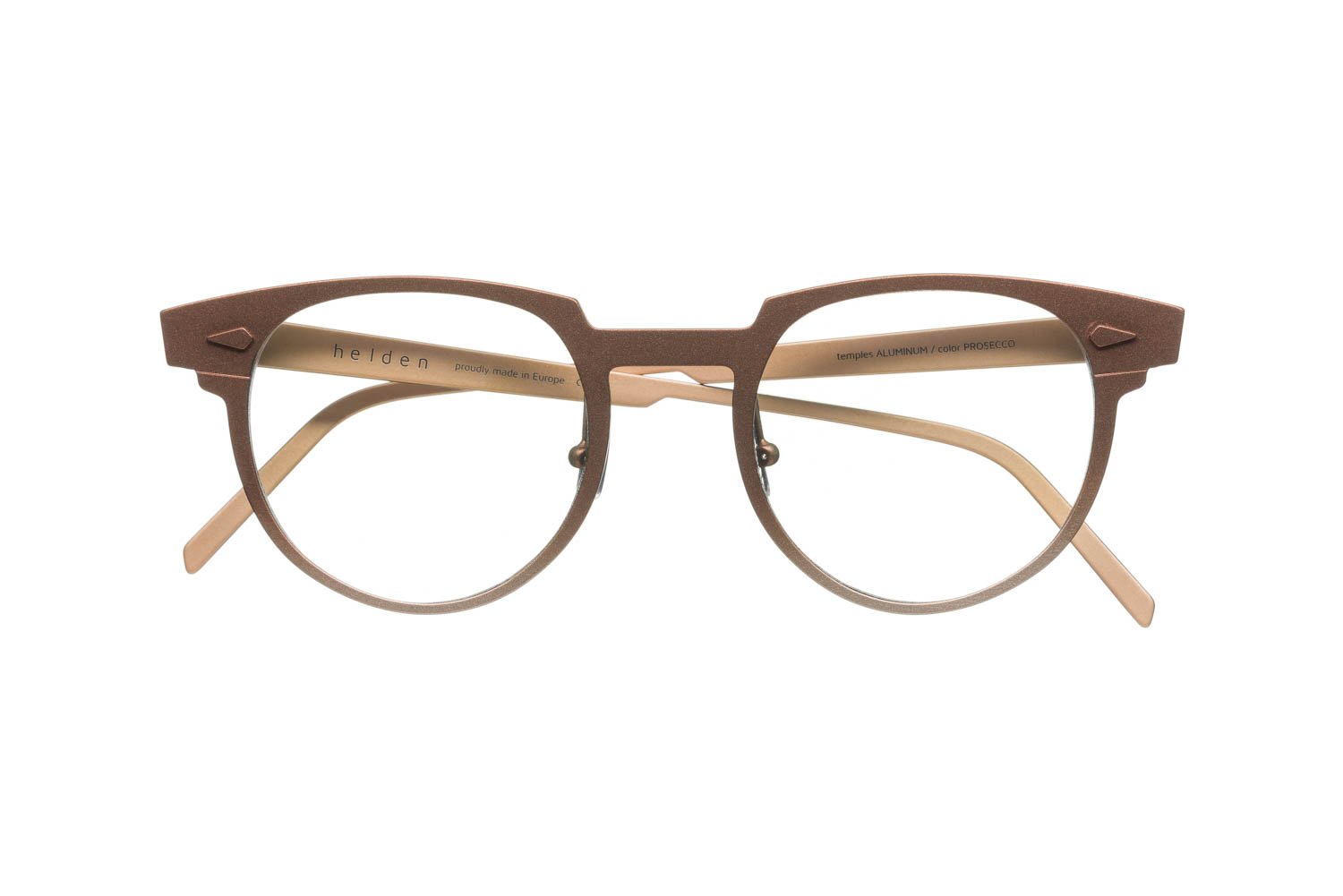 model ALUMINUM NINE front MARRONE / temples PROSECCO