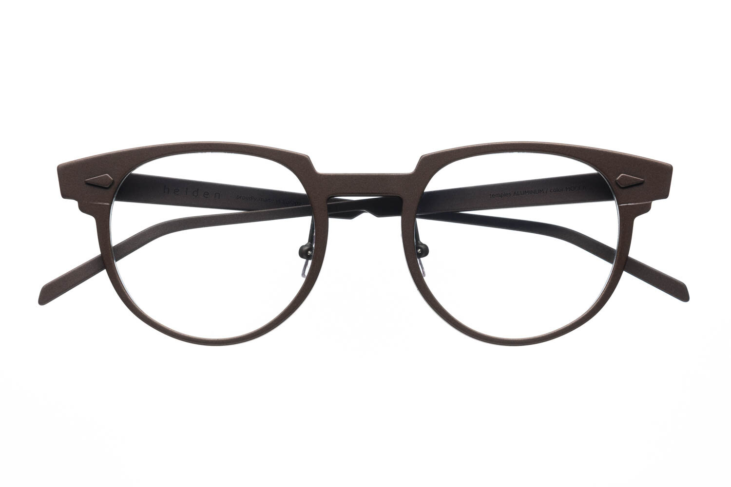 model ALUMINUM NINE front MOCCA / temples ALUMINUM MOCCA