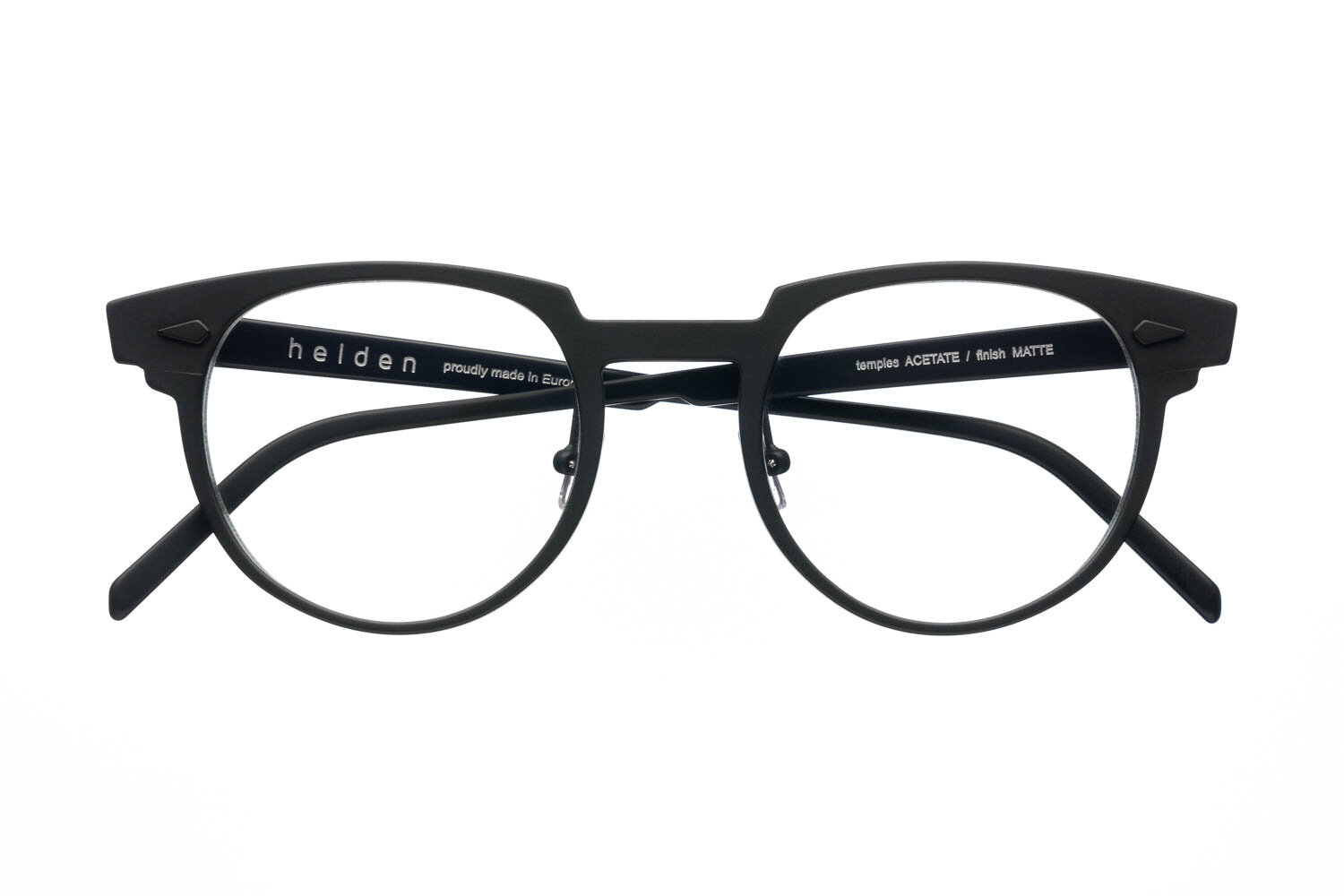 model ALUMINUM NINE front NERO / temples MATTE ACETATE