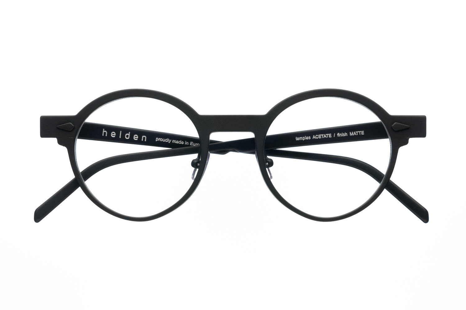 model ALUMINUM SIX front NERO / temples MATTE ACETATE