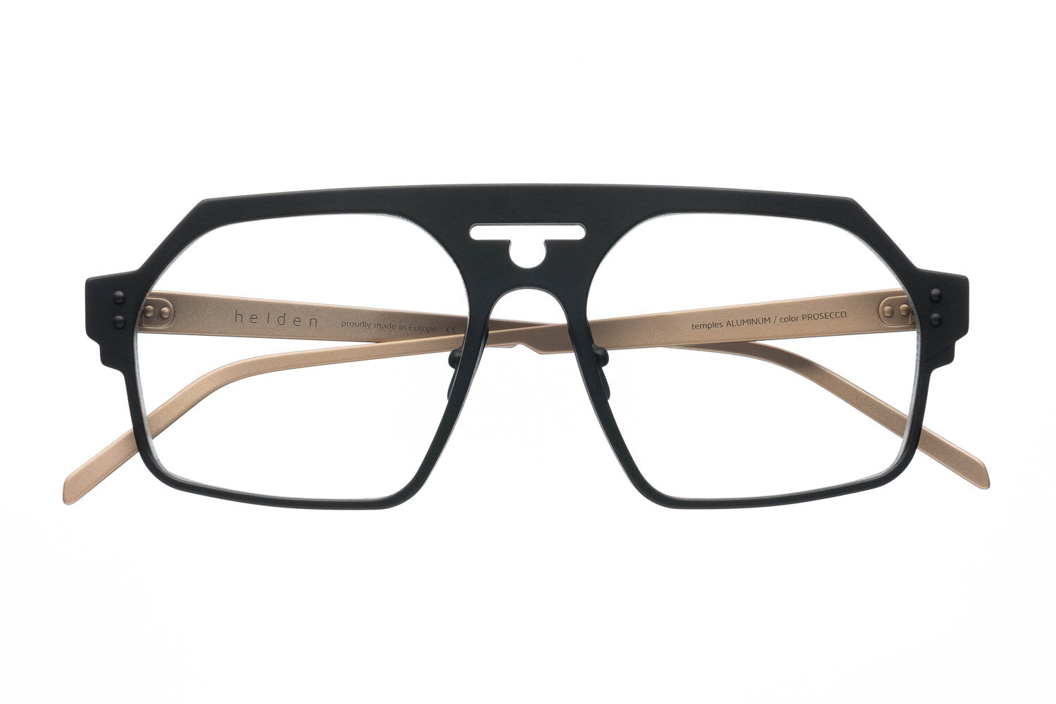 model ALUMINUM VLIEGTUIG front NERO / temples PROSECCO ALUMINUM
