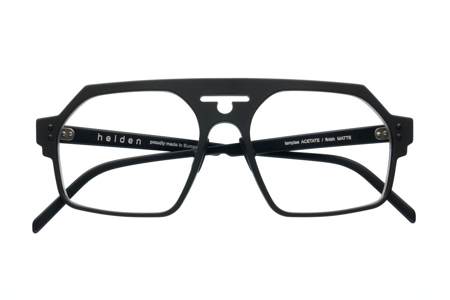 model ALUMINUM VLIEGTUIG front NERO / temples MATTE ACETATE