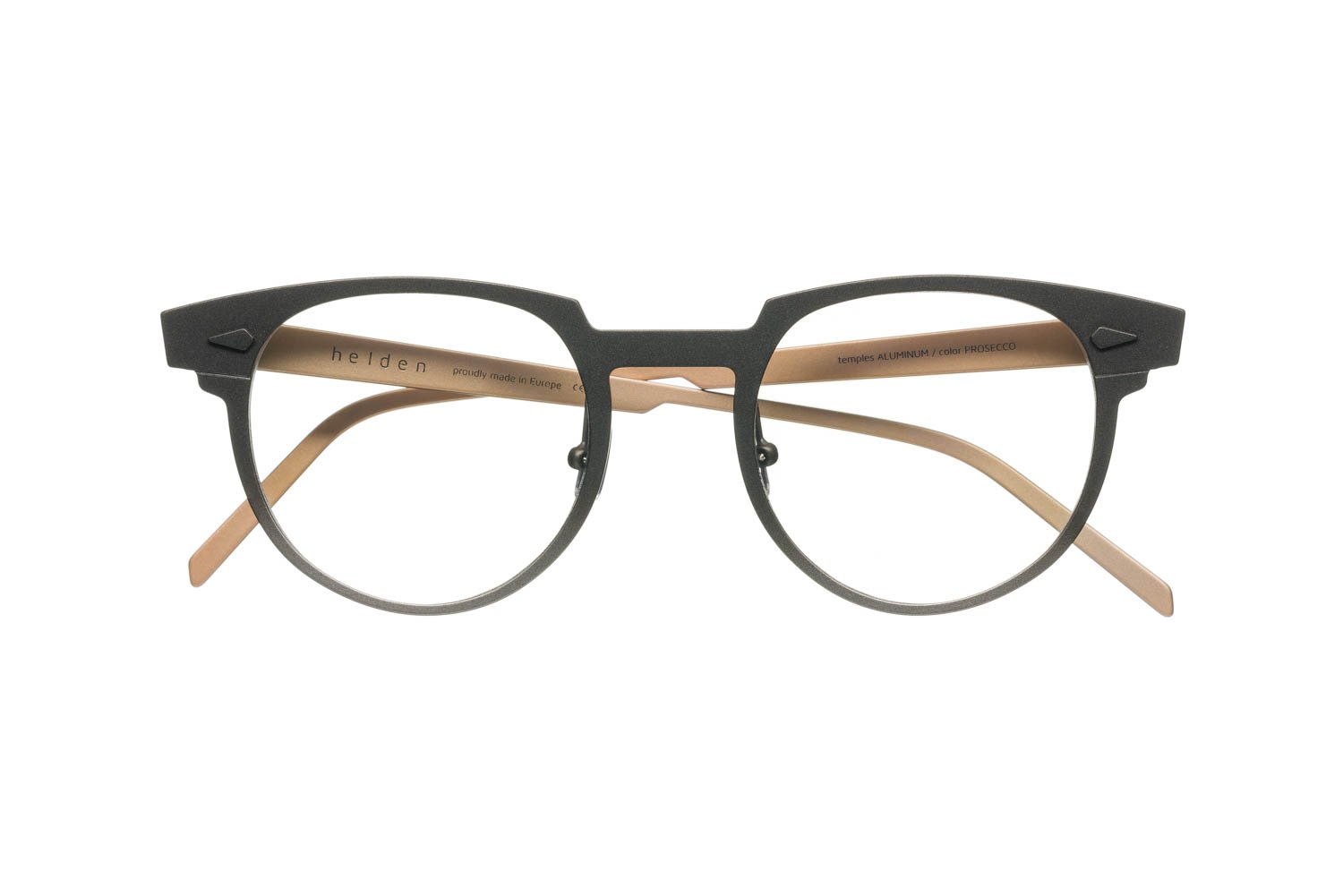 model ALUMINUM NINE front ANTRACITE / temples PROSECCO
