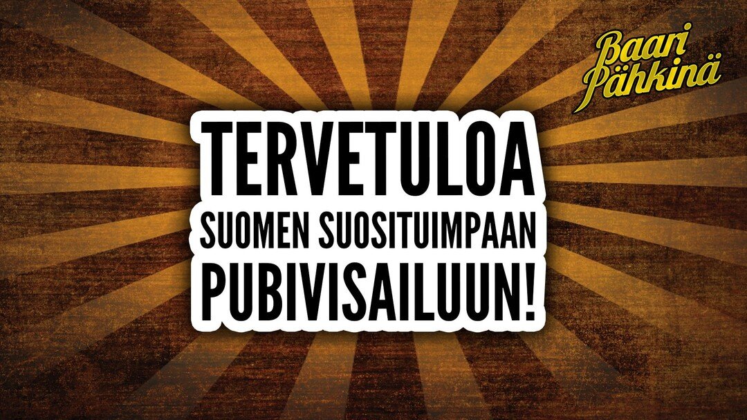 Suomen suosituin pubivisa t&auml;&auml;ll&auml; moi!
Aletaan t&auml;n&auml;&auml;nkin klo 19, tuu koittaan.
#bar_koo #tietovisa #baaripelit #baarip&auml;hkin&auml;