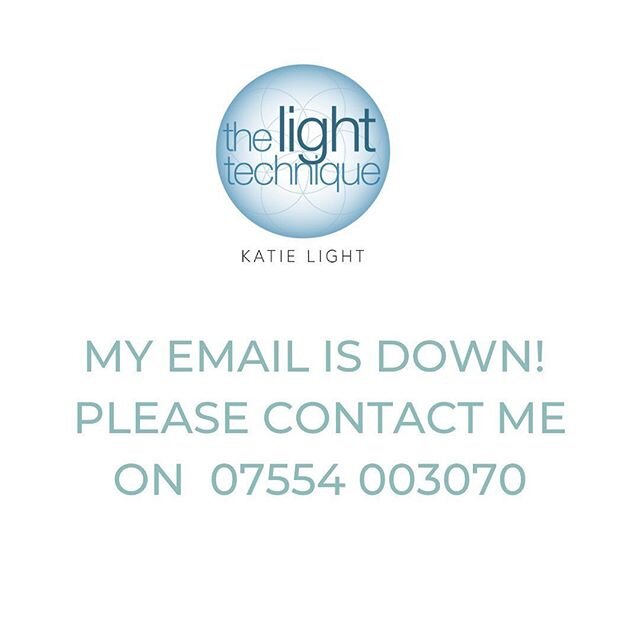 My email is down ✉️ 😬 if you need to contact me for bookings or enquiries please give me a call on 07554 003 070 ⭐️ I&rsquo;ll let you all know as soon as it&rsquo;s fixed!

________________________________________⁠
#covid_19 #coronavirus #staysafe 