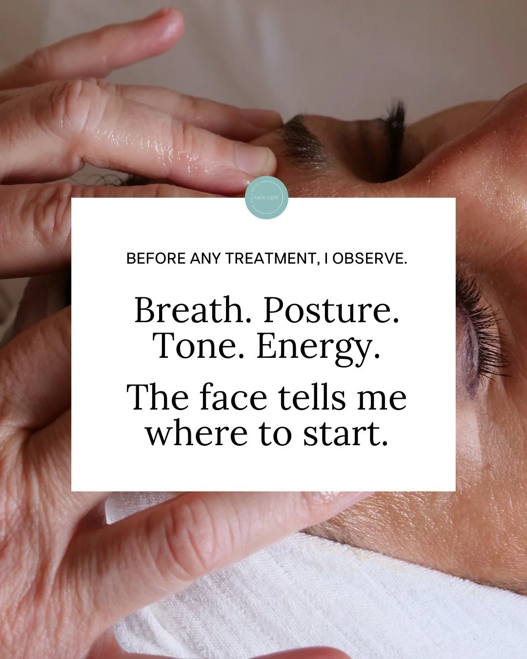 No two treatments I give are the same, and that starts before touch. 🤲🏼

I watch how you arrive.
How you breathe.
Where your body feels guarded or open.

The face isn&rsquo;t separate from the rest of you.
It reflects digestion, stress, emotion, fa